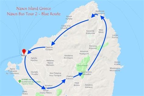 Naxos Bus Tour Route