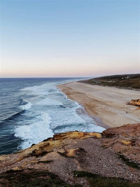 Nazare coastline sunset