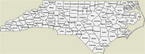 Nc County Map Printable