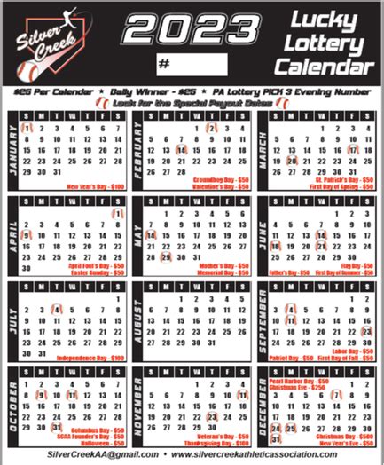 Nc Lottery Calendar