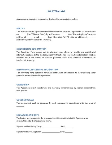 Nda Template Download
