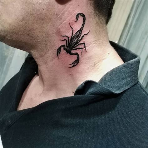Neck Scorpion Tattoo