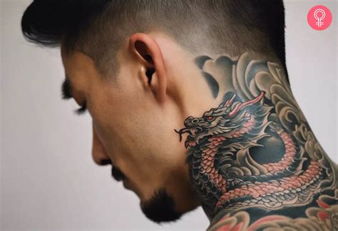 Neck Tattoo Dragon