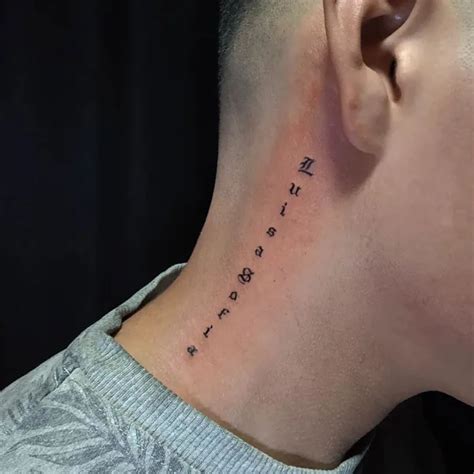 Neck Tattoo With Name