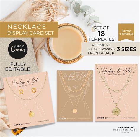 Download Necklace Display Cards Easy Edite