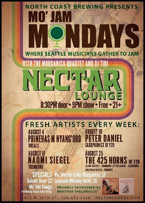 Nectar Lounge Seattle Calendar