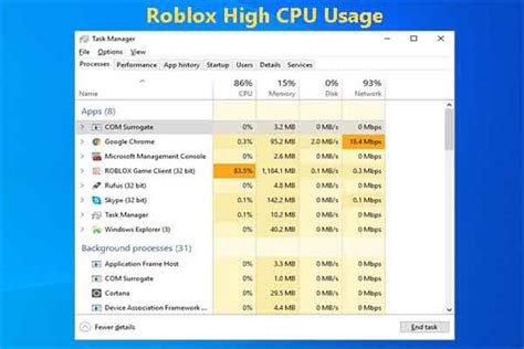 Need help: Roblox using high CPU and high power : r/techsupport