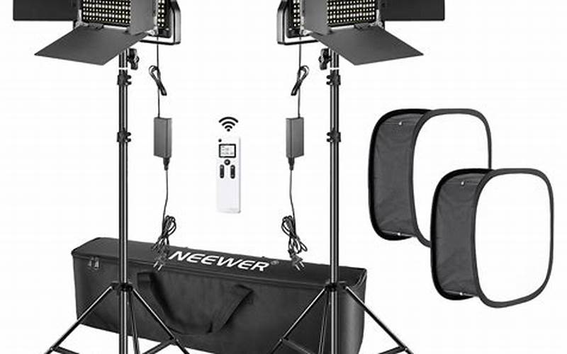 Neewer 2 Pack Dimmable Bi Color 660 Led Video Light Accessories