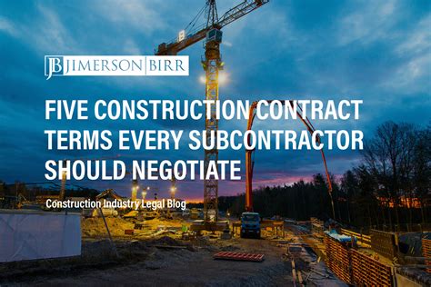Negotiating payment terms with subcontractors