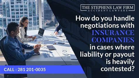 Negotiations with Insurance Companies