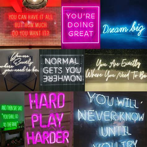 Neon Light Quotes For Customization