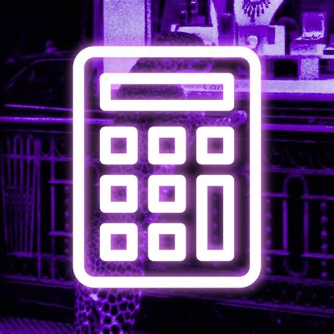 Add Vibrant Style to Your Workspace with the Eye-catching Neon Purple Calculator Icon