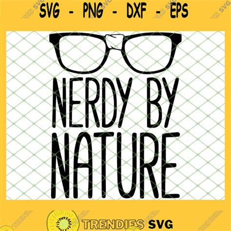 Download Nerdy by Nature SVG File - SVG Design Silhouette Free PSD Mockups