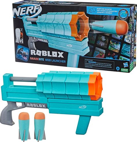Nerf Roblox SharkBite: Web Launcher Rocker Blaster, Includes 