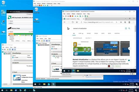Nested virtualization in Windows 10 build 19645