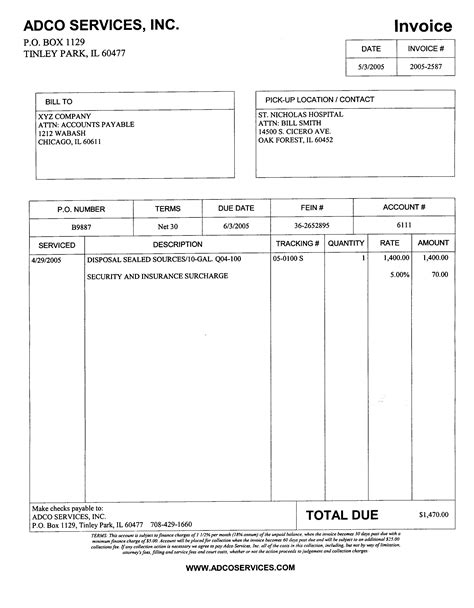 Net 30 Invoice Template