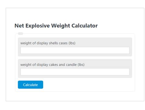 Calculate Your Cargo's Net Explosive Weight with our Efficient Calculator Tool