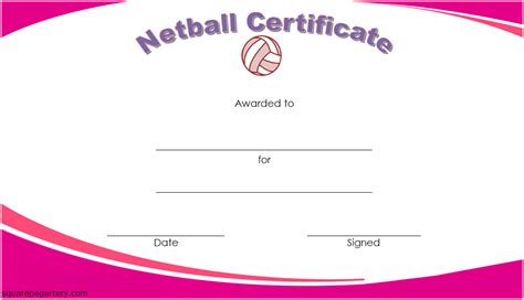 Netball Certificate Template [10+ BEST DESIGNS FREE DOWNLOAD]