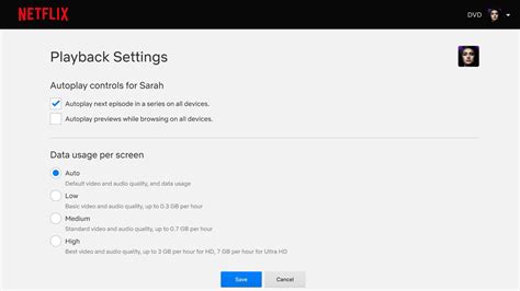 Netflix Settings