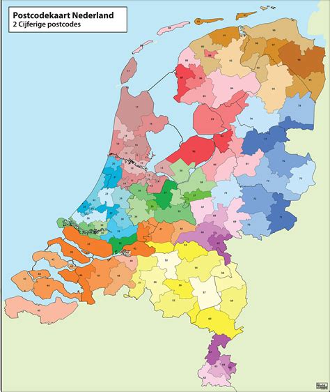 Digital Postcode Map of The Netherlands 123 digit 1394 The World of