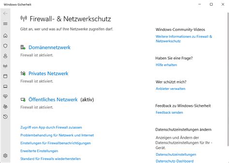 Netzwerkschutz mittels Firewall