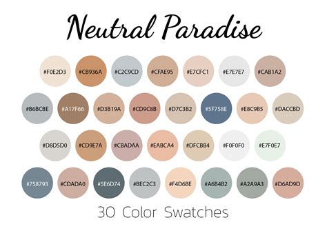 Neutral Paint Color Swatches