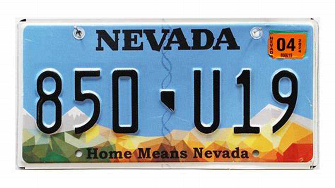 Nevada Registration Sticker Color 2024 Model