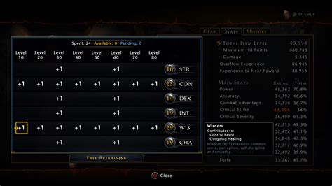 Neverwinter Skill Calculator