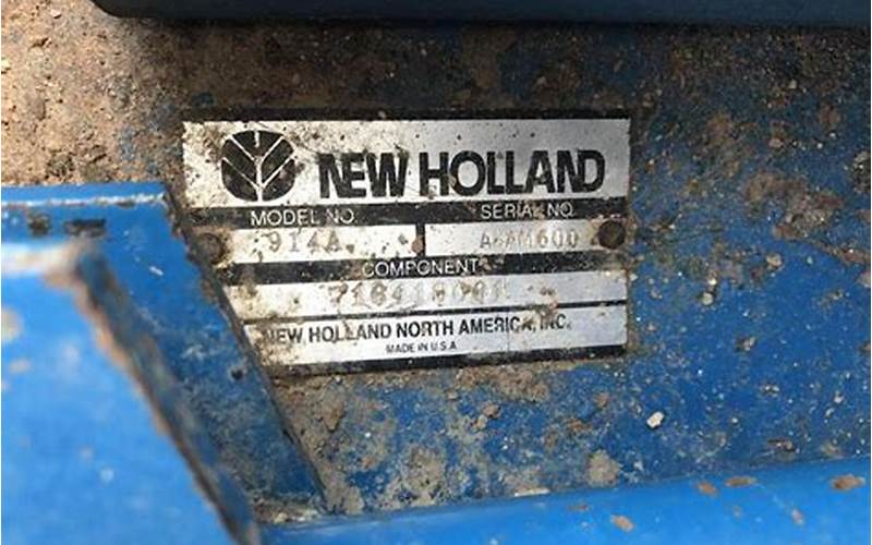 New Holland Serial Number