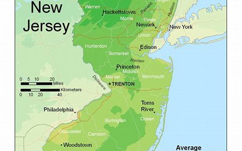 New Jersey Map With Planting Zones