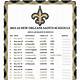 New Orleans Saints Printable Schedule