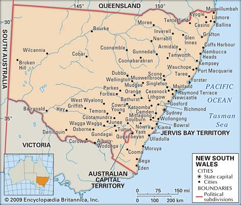 New South Wales Australia Map
