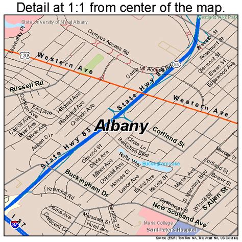 New York Map Albany