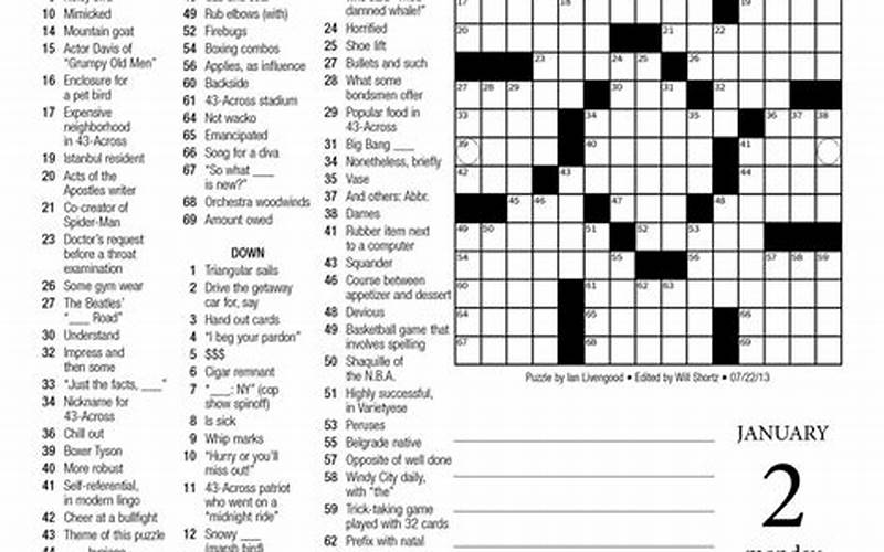 New York Times Crossword Puzzle