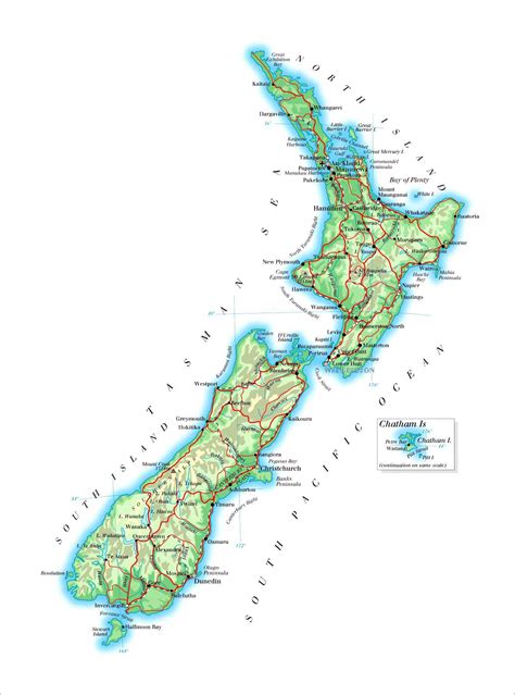 New Zealand Map Printable