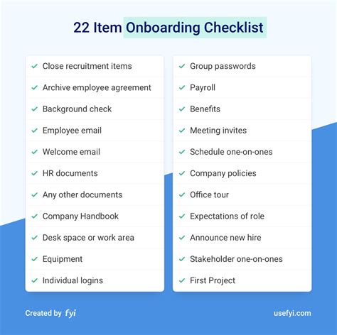 New Employee Onboarding Checklist Template