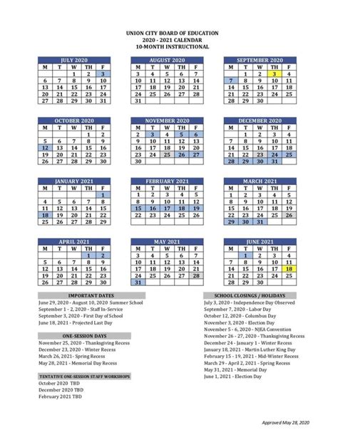 New Haven Academic Calendar