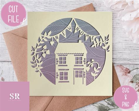 Craft a Warm Welcome with Our Exquisite New Home Card SVG – Perfect for Your Handmade Greeting Needs!