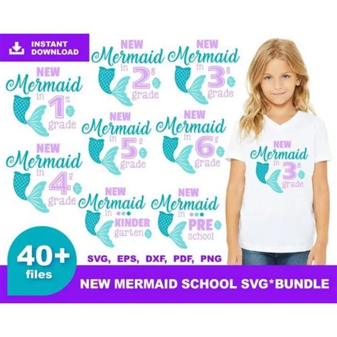 New Mermaid In School SVG Bundle