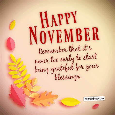 New Month November Quotes