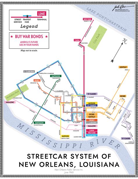 Transit Maps Official Map Streetcar Network, New Orleans, 2013