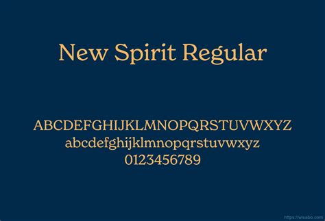 New Spirit Regular Font - What Font Is