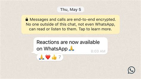 New Updates to WhatsApp Message Reactions in Tow