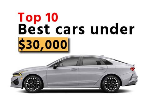 New Vehicles Under $30 000