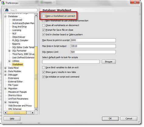 New Worksheet In Sql Developer
