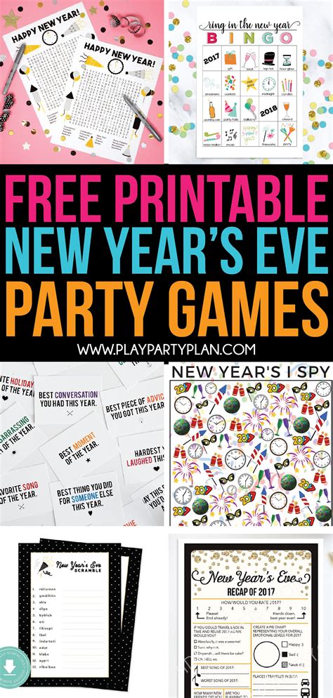 New Year's Eve Printable Games