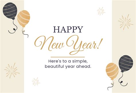 New Year Card Template