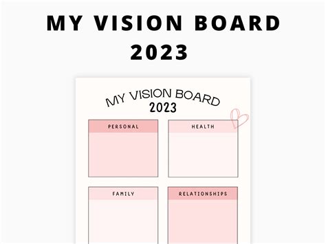 New Year Vision Board Template