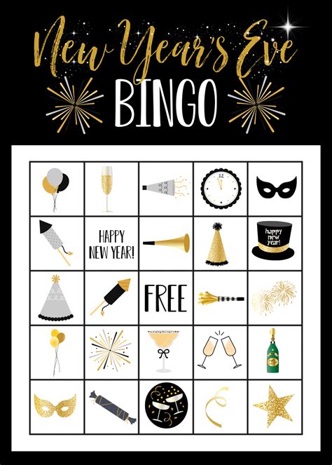 New Years Bingo Free Printable