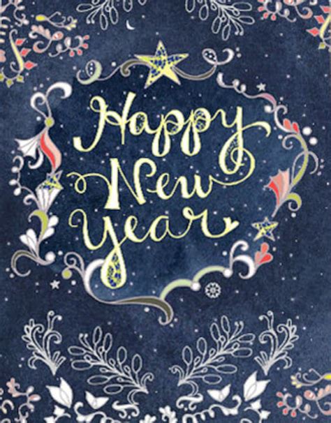 New Years Card Svg